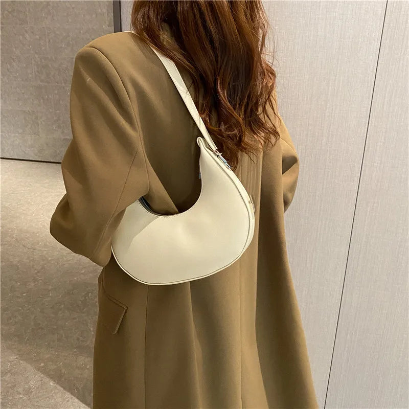 PURE LEATHER HOBO BAG