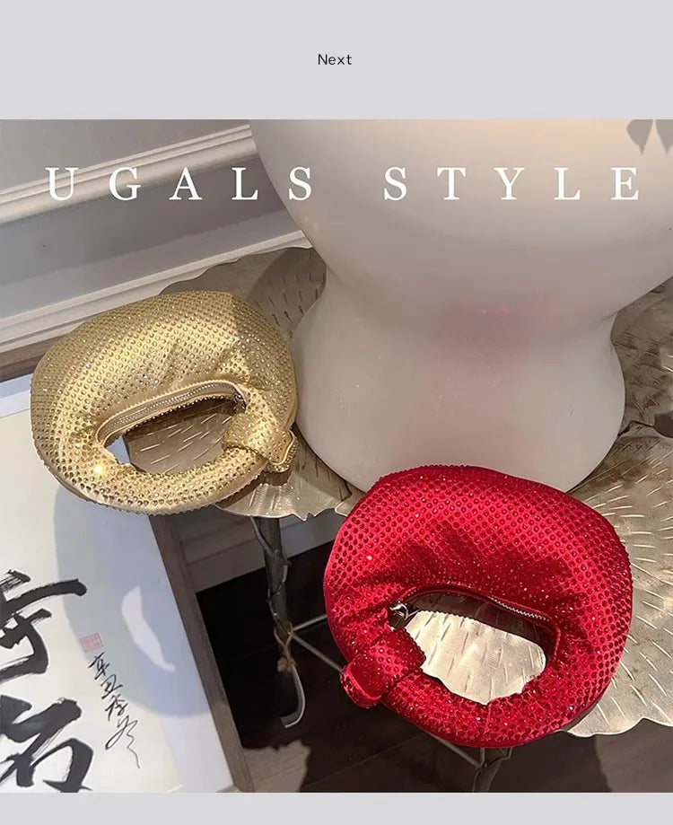 CRYSTAL SHINY SATIN BAG
