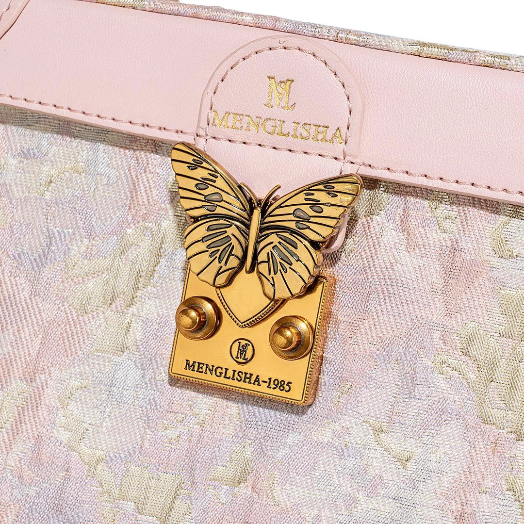 CHINESE STYLE PINK EMBOSSED BAG