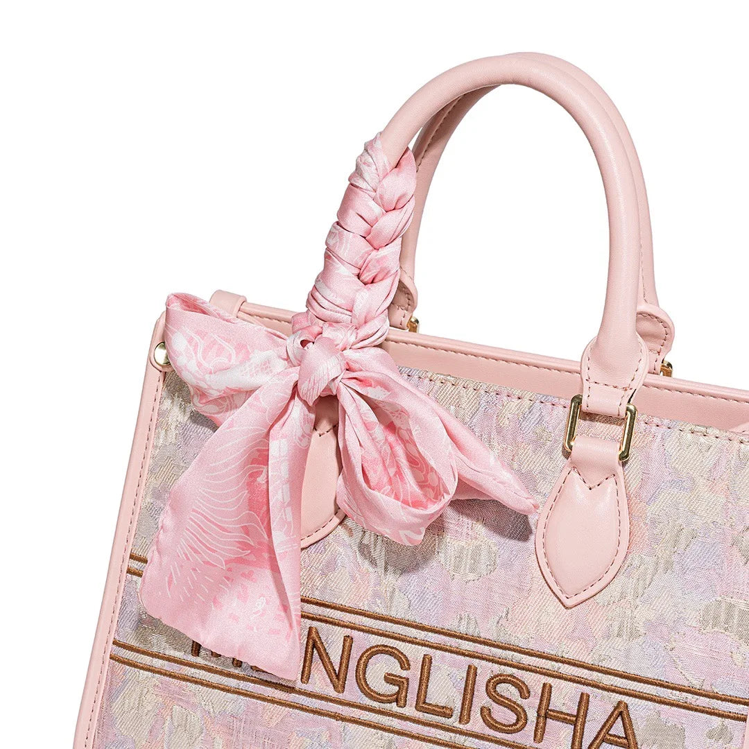 CHINESE STYLE PINK EMBOSSED BAG