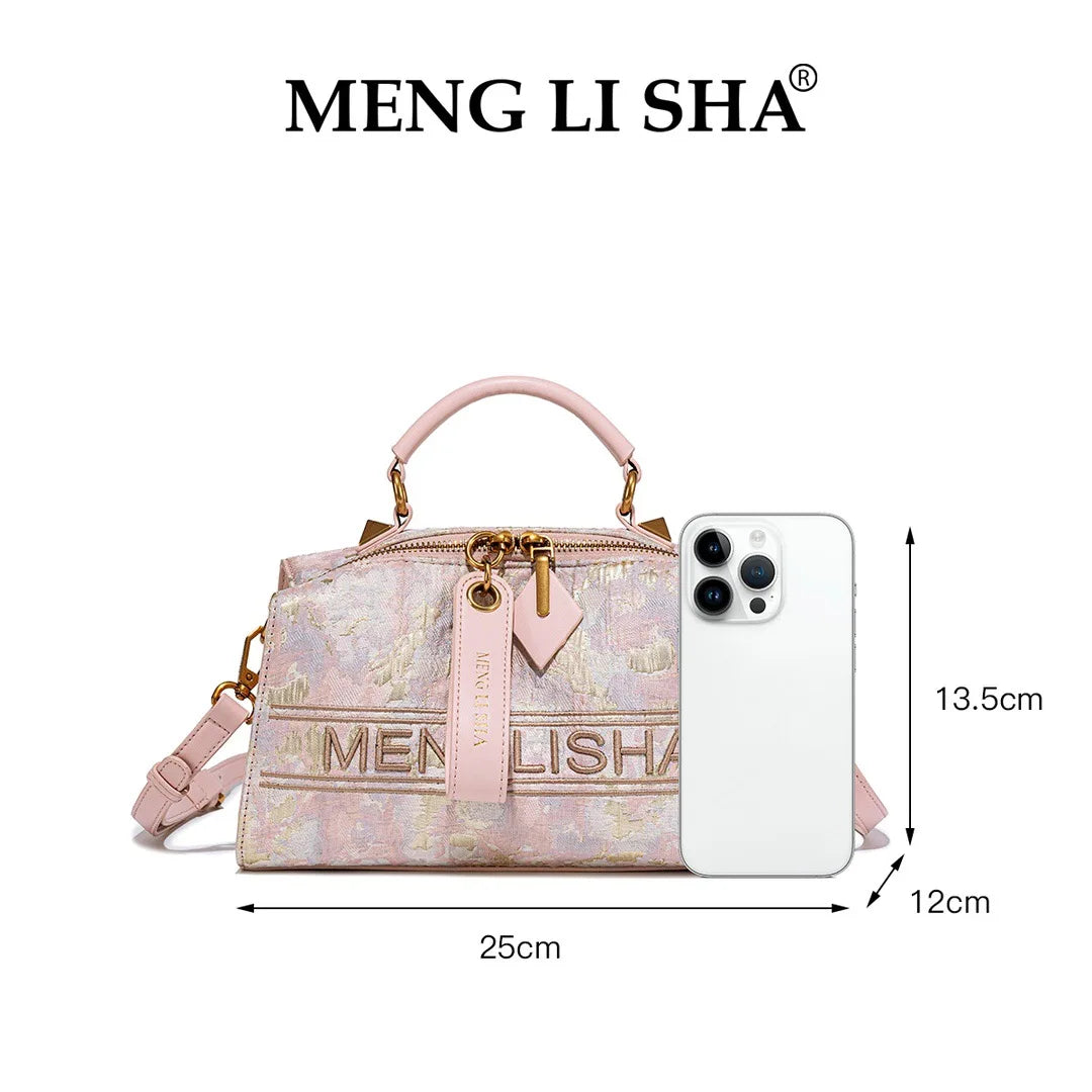 CHINESE STYLE PINK EMBOSSED BAG