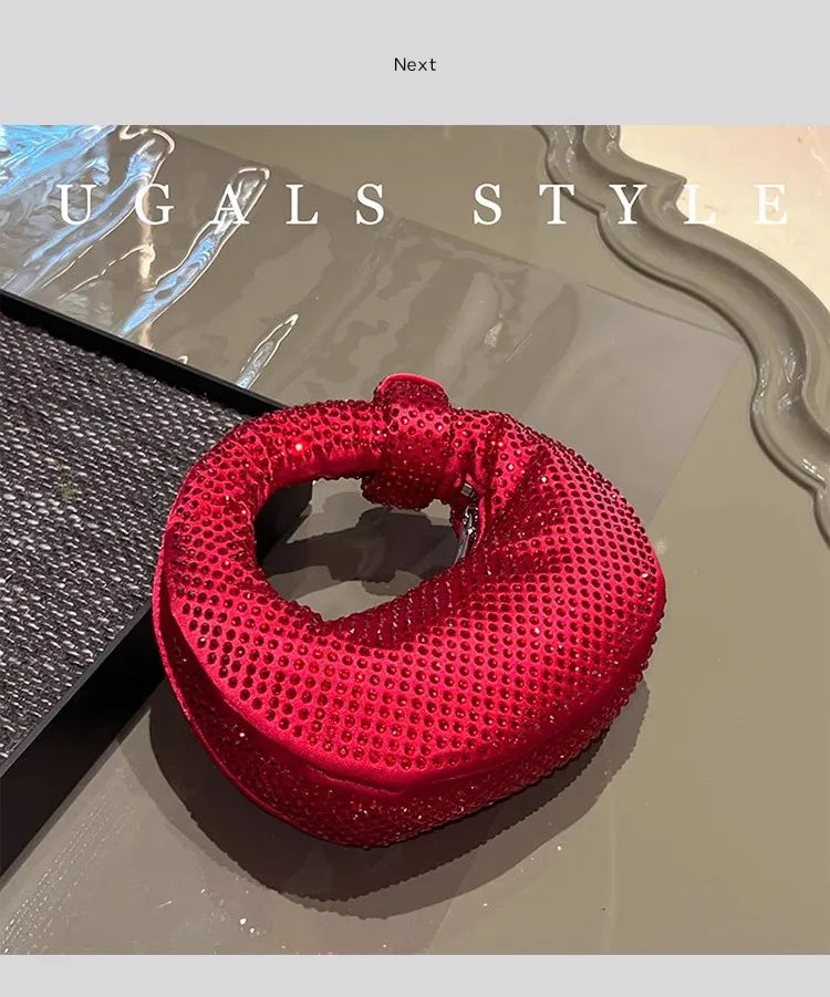 CRYSTAL SHINY SATIN BAG